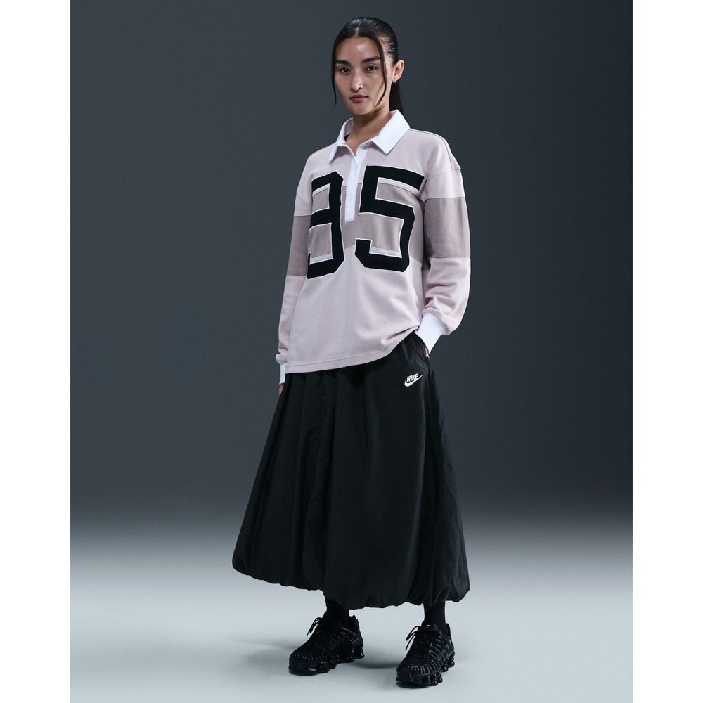 Nike Sportswear Windrunner Women's Bubble Hem Skirt Small Black/Sail IM7450-010